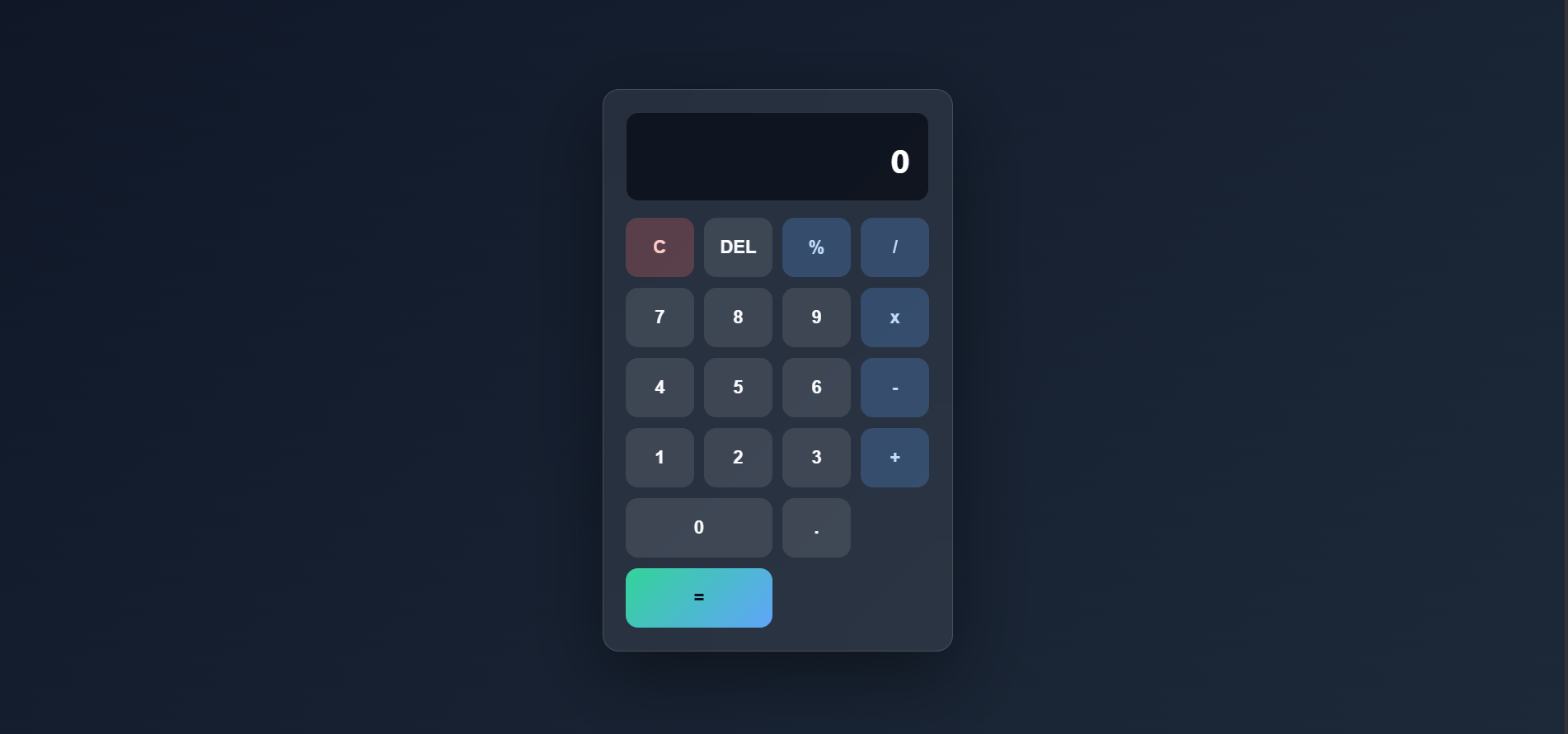 Mini calculator project preview